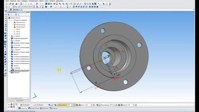 Kompas 3D, Autodesk Inventor - Механизм ручного привода - Деталь №3 - Корпус подшипника смотреть онлайн
