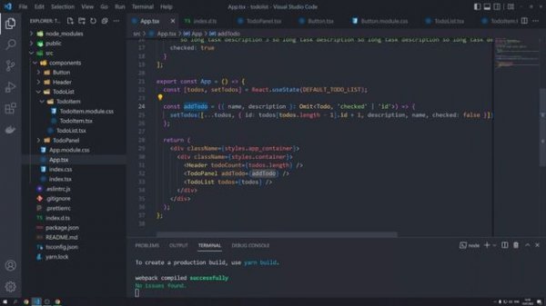 TODO LIST React + Typescript - ЗА 30 минут