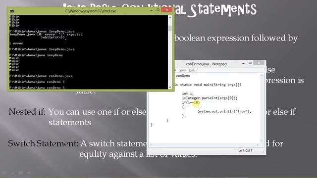 Java Conditional Statements By Mihir Modi смотреть онлайн