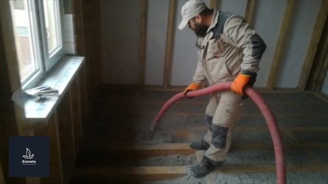 Утепление Эковатой пола каркасного дома смотреть онлайн