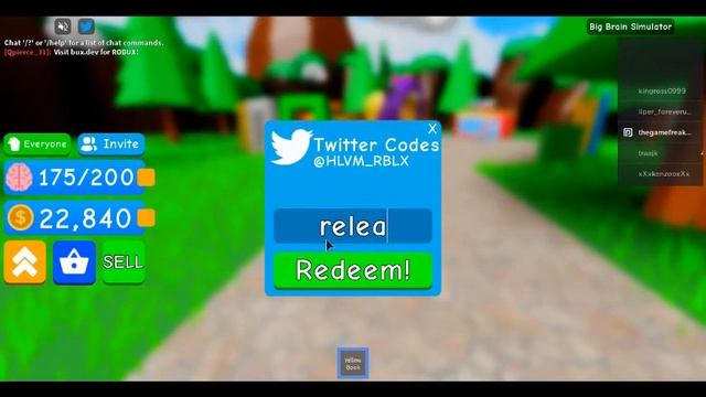 roblox big brain simulator codes 2020 смотреть онлайн