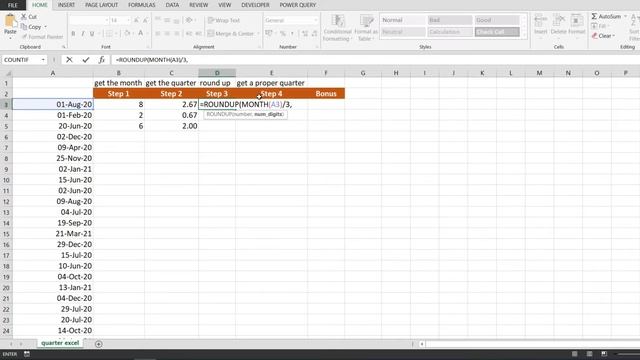 How to get the quarter from a date in Excel (Q4, Q1-2021, etc..) смотреть онлайн