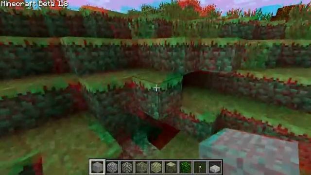 Minecraft Beta 1.8 3D Anaglyph смотреть онлайн