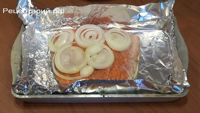 Запеченная красная рыба в духовке смотреть онлайн
