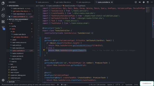 Lecture 40. IMPORTANT Before Persistence of Getting Tasks | Modern TypeScript | Master NestJS (2021 смотреть онлайн