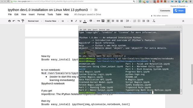 my instructions for installing and running ipython3 from git source смотреть онлайн