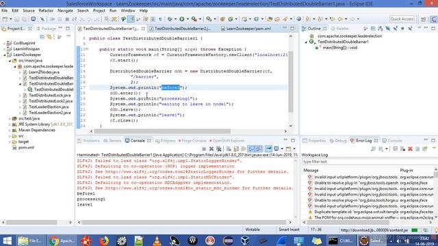 Apache Curator Recipe DistributedDoubleBarrier for Zookeeper in Tamil смотреть онлайн