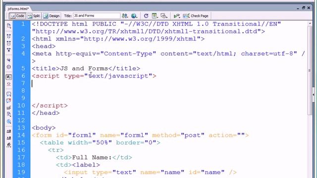 Dreamweaver Tutorial: JavaScript and Form interaction смотреть онлайн