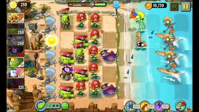 PvZ 2 Reflourished - Custom Level Pack - Zombies Massive Chaos - Big Wave Beach смотреть онлайн