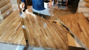 Масло OSMO Terra. Окрашивание ступенек.