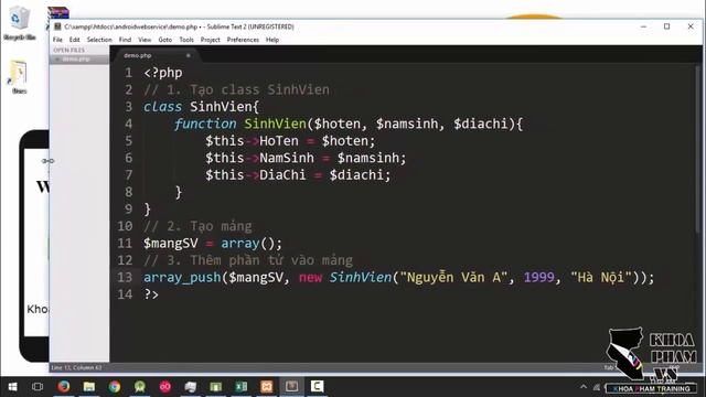 Lập trình Android A-Z - Bài 146: Webservice Viết file PHP trả dữ liệu dạng JSON смотреть онлайн