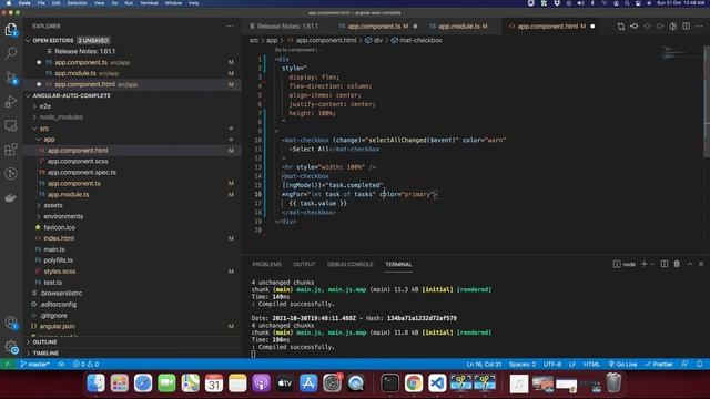Angular Material Checkbox Tutorial смотреть онлайн