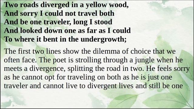 The Road Not Taken by Robert Frost | Themes, Structures, Summary, Analysis смотреть онлайн