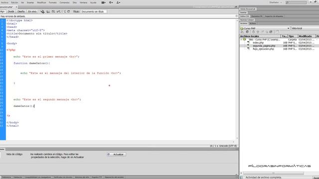 Curso PHP MySQL. Flujo de ejecución. Vídeo 5 смотреть онлайн