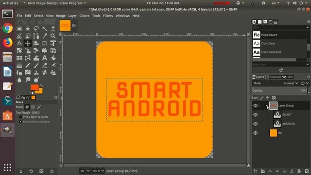 Creating Android App Icon In GIMP смотреть онлайн