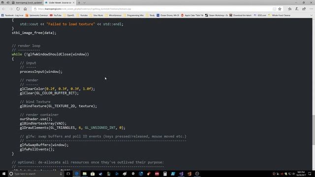 OpenGL LearnOpenGL Using stb image h to Load a Texture Visual Studio 2017 смотреть онлайн