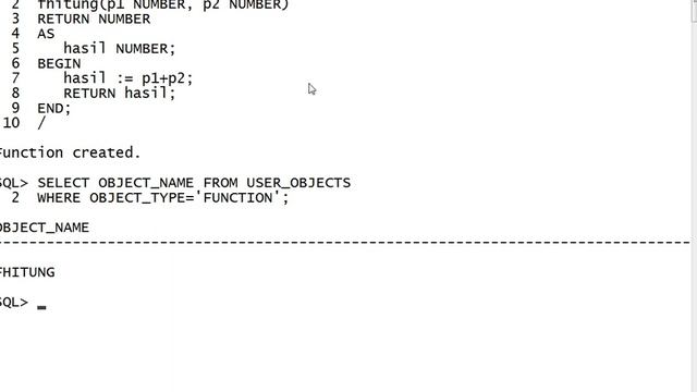 ORACLE PL/SQL: Function hitung смотреть онлайн