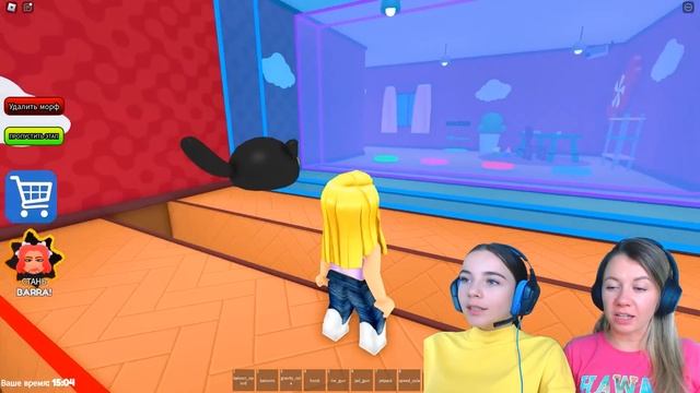 КОМАНДНЫЙ ПОБЕГ ОТ ЗЛОЙ НЯНИ вместе С МАМОЙ в ROBLOX! смотреть онлайн