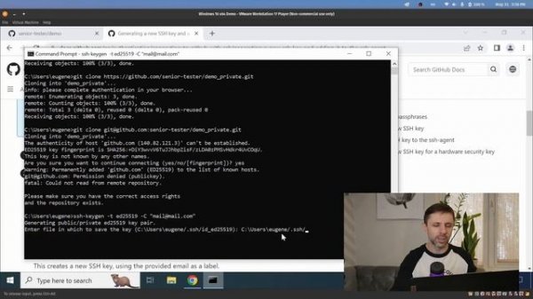 Настройка SSH подключения к Github. Сравнение с HTTPS подключением. Windows, Linux, Mac