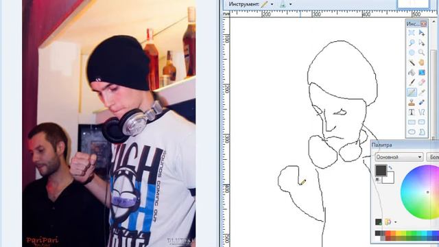 Paint Отрисовка по фото 8 . Dj Pavel Light смотреть онлайн