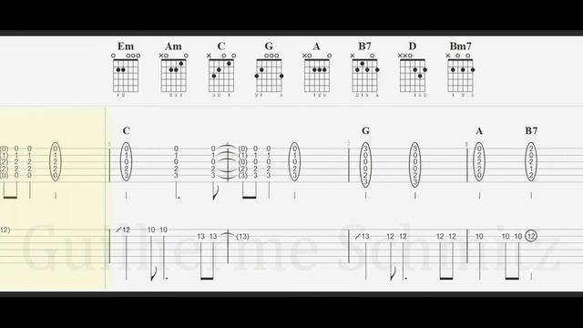 Adrienette Slow Dance - Miraculous - Guitar Tabs - Chords And Solo
