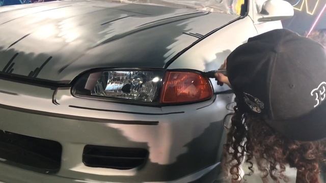 Honda Civic Initial D Style Spray Paint Job смотреть онлайн