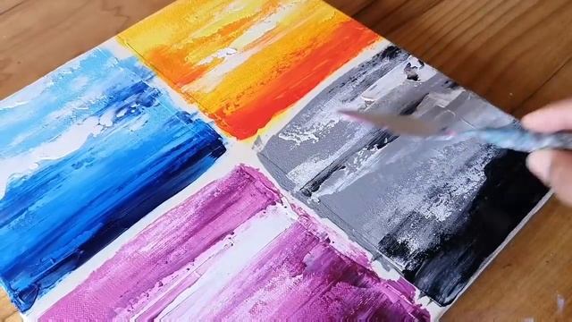 4 Type Of Drawing Landscape / Easy & Simple Acrylic Painting Step by Step For Beginners / Satisfyin смотреть онлайн