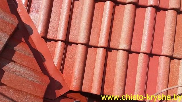 цементно песчаная черепица. Мойка и покраска. смотреть онлайн
