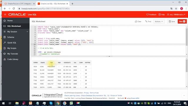 Команды SQL: DML, DDL, DCL, TCL смотреть онлайн