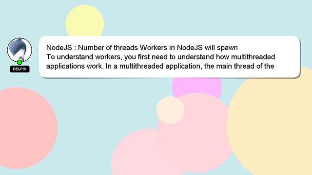 NodeJS : Number of threads Workers in NodeJS will spawn смотреть онлайн