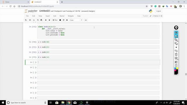 Doubly Linked List Python 3 смотреть онлайн