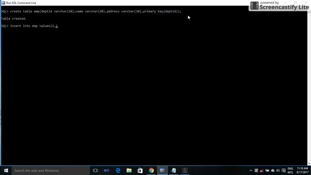 create and insert query in oracle смотреть онлайн