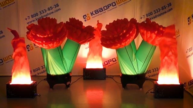 Имитация пламени | Вечный огонь 9 мая. Большие цветы гвоздики смотреть онлайн