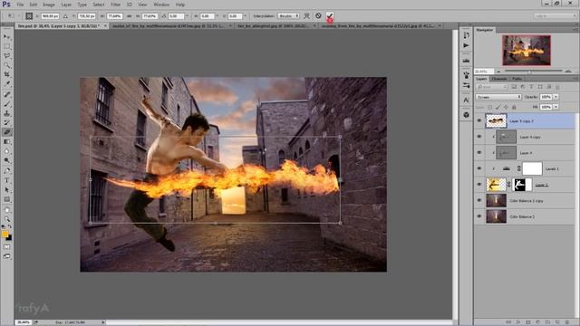 Photo Manipulation - Fire Effects - Photoshop CC Tutorial
