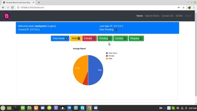 Blood donation system using python3 Flask смотреть онлайн