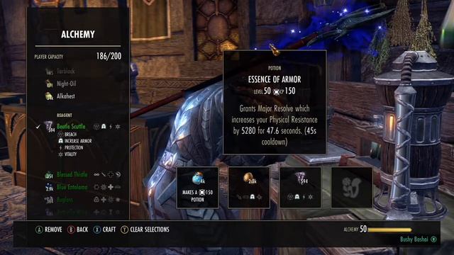 ESO Mastercraft Alchemy Writ Essence of Ravage Stam with Vitality Increase Armor Ravage Stam смотреть онлайн