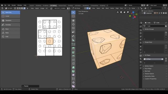 Curso, tutorial en español Mapeado uv con Blender 2.80- Texturas ordenadas-Tutorial Español смотреть онлайн