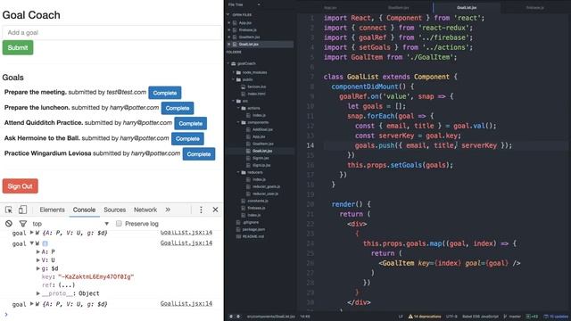 59 - React JS and Redux - Mastering Web Apps - Removing a Goal смотреть онлайн
