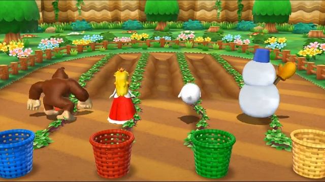 Mario Party 9 Garden Battle - Donkey Kong vs King Boo vs Peach vs mr blizzard (Master Difficulty) смотреть онлайн
