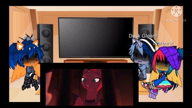 Flash, dusk Gleam and starburst react to open up your eyes//mlp//reaction video//? смотреть онлайн