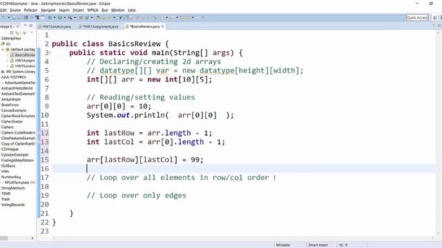 Java 2d Array Review смотреть онлайн