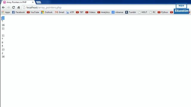 PHP: Hypertext Preprocessor -Tutorial no 33 Array Pointers смотреть онлайн