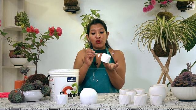 COMO PINTAR E IMPERMEABILIZAR MACETAS DE YESO / Excelente opción para negocio ? смотреть онлайн