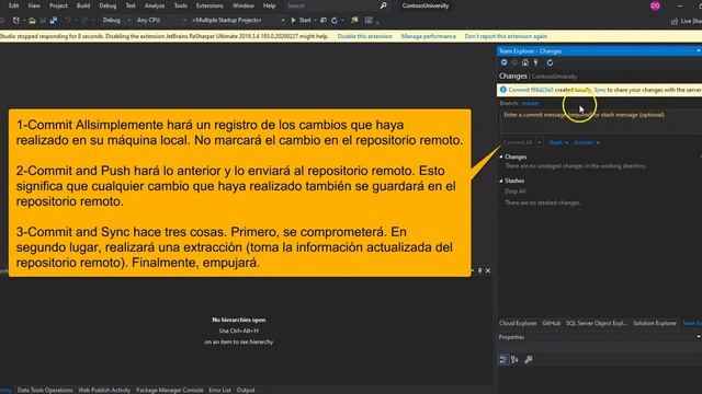 17-Como agregar cambios locales y remotos usando Visual Studio 2019 Git y GitHub смотреть онлайн