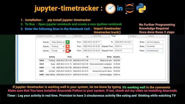 jupyter-timetracker : Time Management in a Pythonic Way смотреть онлайн