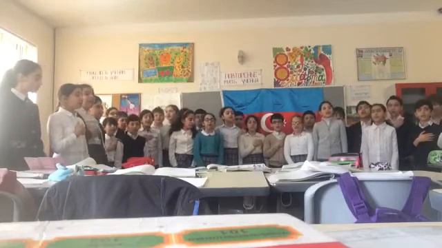 Гимн Азербайджана в исполнении 5 "А" класса школы-лицея #20 смотреть онлайн