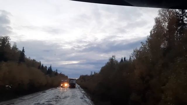 Вот такие дороги в республике Коми рейс на Рено Т460 Сыктавкар Санкт Петербург смотреть онлайн