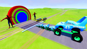 СБОРНИК МУЛЬТИКИ ПРО МАШИНКИ! БОЛЬШОЙ И МАЛЕНЬКИЙ ДИНАКО ПРОТИВ ПОРТАЛЬНОЙ ЛОВУШКИ | BeamNG.drive