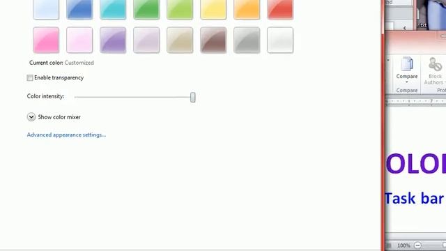 Change the Color of Start menu, Taskbar and borders смотреть онлайн
