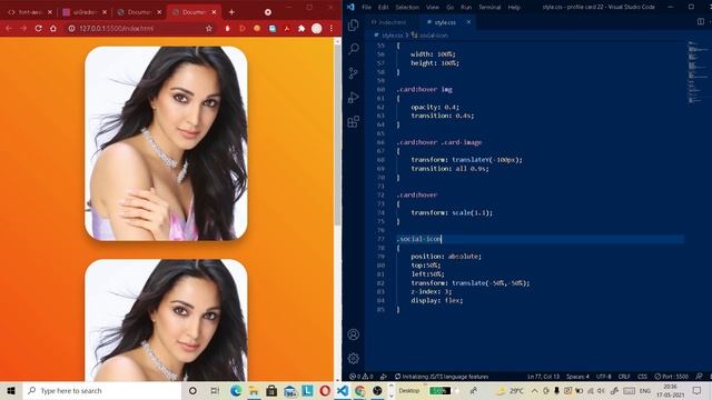 PROFILE CARD HTML CSS | PROFILE CARD HTML CSS RESPONSIVE | PROFILE CARD UI DESIGN | смотреть онлайн